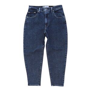 Levi's Silvertab Mom Jeans Size 32 High Waist Tapered 90's Stretch Blue Denim